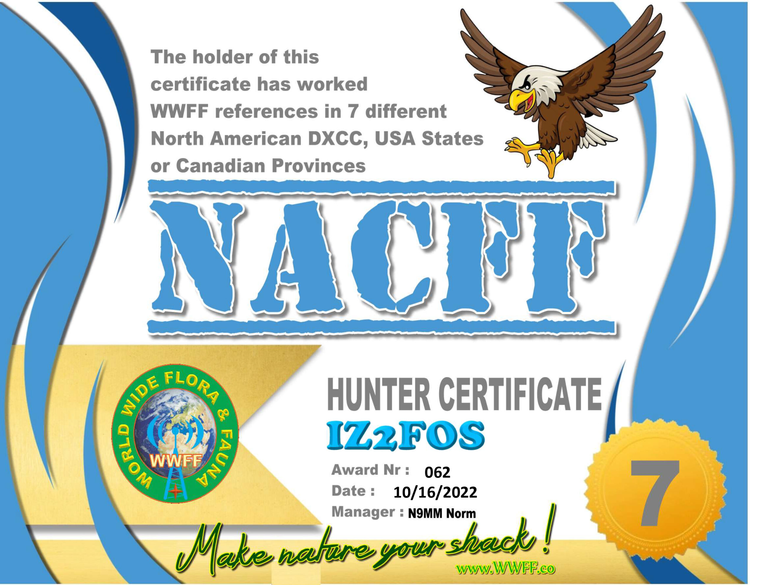 Microsoft PowerPoint - NACFF Hunter State Certificate Templates